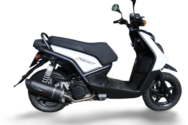GPR pot echappement compatible avec  Yamaha Zuma 125 2009-2015, Furore Nero, Pot d'échappement complet racing, compris de collecteur et db killer amovible, sans homologation 