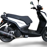 GPR pot echappement compatible avec  Yamaha Zuma 125 2009-2015, Furore Nero, Pot d'échappement complet racing, compris de collecteur et db killer amovible, sans homologation 
