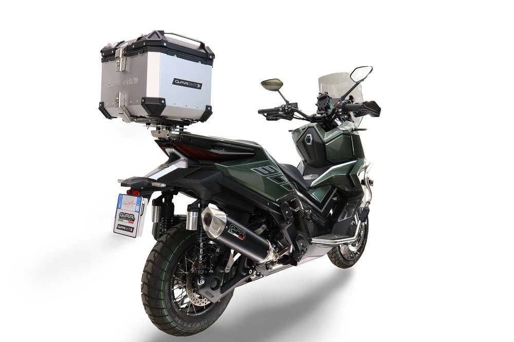 TOP CASE - BAULETTO GPR TECH COMPATABILE CON Zontes 368 G 2025/2026 GPR TECH BAULETTO TOP CASE ALPI-TECH 35 LT. COLORE ARGENTO CON PIASTRA SPECIFICA 