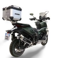TOP CASE - BAULETTO GPR TECH COMPATABILE CON Zontes 368 G 2025/2026 GPR TECH BAULETTO TOP CASE ALPI-TECH 35 LT. COLORE ARGENTO CON PIASTRA SPECIFICA 