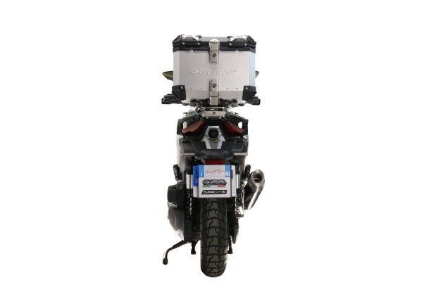 TOP CASE - BAULETTO GPR TECH COMPATABILE CON Zontes 368 G 2025/2026 GPR TECH BAULETTO TOP CASE ALPI-TECH 35 LT. COLORE ARGENTO CON PIASTRA SPECIFICA 