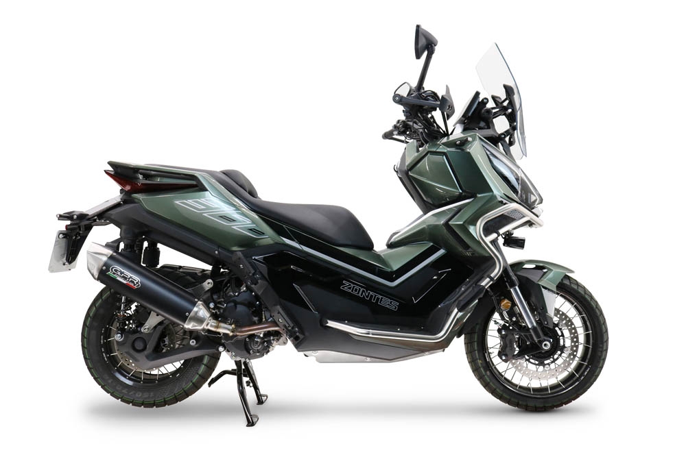 Scarico GPR compatibile con  Zontes 365G 2024-2026, Furore-X Scooter, Silenziatore di scarico, fornito con db killer estraibile e raccordo, legale solo per alcuni mercati extracee