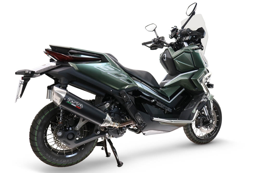 Scarico GPR compatibile con  Zontes 365G 2024-2026, Furore-X Scooter, Silenziatore di scarico, fornito con db killer estraibile e raccordo, legale solo per alcuni mercati extracee