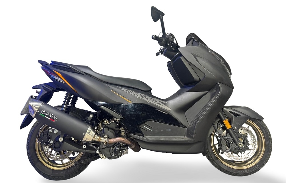 Scarico GPR compatibile con  Zontes 365E 2024-2026, Furore-X Scooter, Silenziatore di scarico, fornito con db killer estraibile e raccordo, legale solo per alcuni mercati extracee