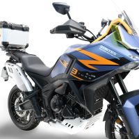 GPR TECH COMPATABILE CON Zontes 703 F 2025/2026 GPR TECH BAULETTO TOP CASE ALPI-TECH 35 LT. COLORE ARGENTO CON PIASTRA SPECIFICA 