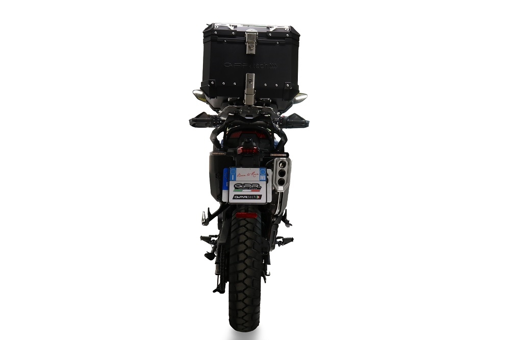 GPR TECH COMPATABILE CON Zontes 703 F 2025/2026 GPR TECH BAULETTO TOP CASE ALPI-TECH 35 LT. COLORE NERO CON PIASTRA SPECIFICA 