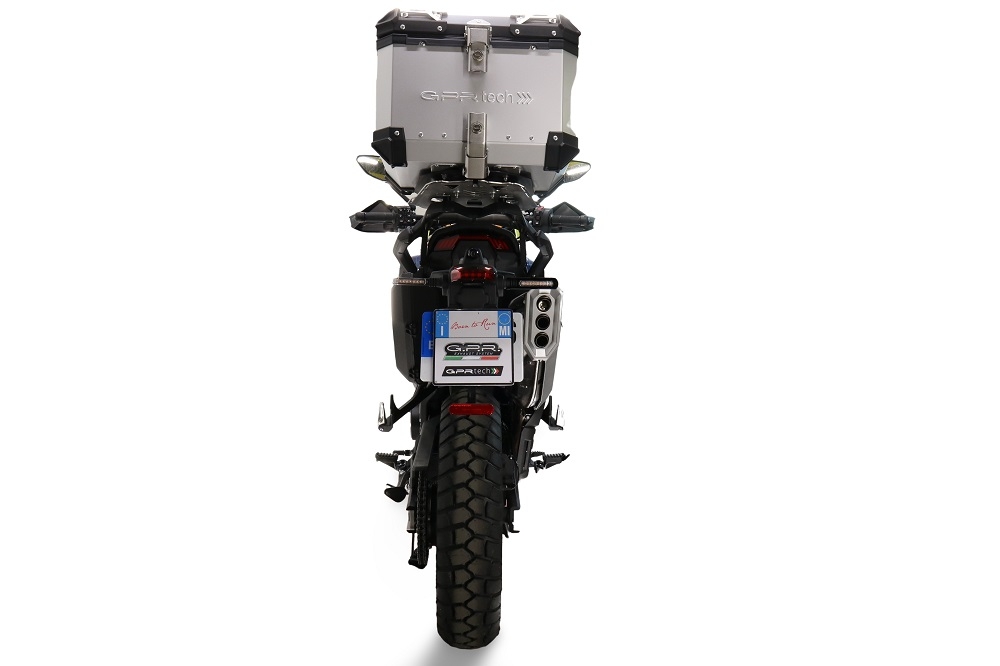 GPR TECH COMPATABILE CON Zontes 703 F 2025/2026 GPR TECH BAULETTO TOP CASE ALPI-TECH 35 LT. COLORE ARGENTO CON PIASTRA SPECIFICA 