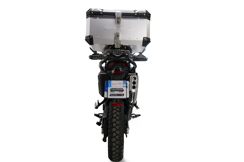 GPR TECH COMPATABILE CON Zontes 703 F 2025/2026 GPR TECH BAULETTO TOP CASE ALPI-TECH 45 LT. COLORE ARGENTO CON PIASTRA SPECIFICA 